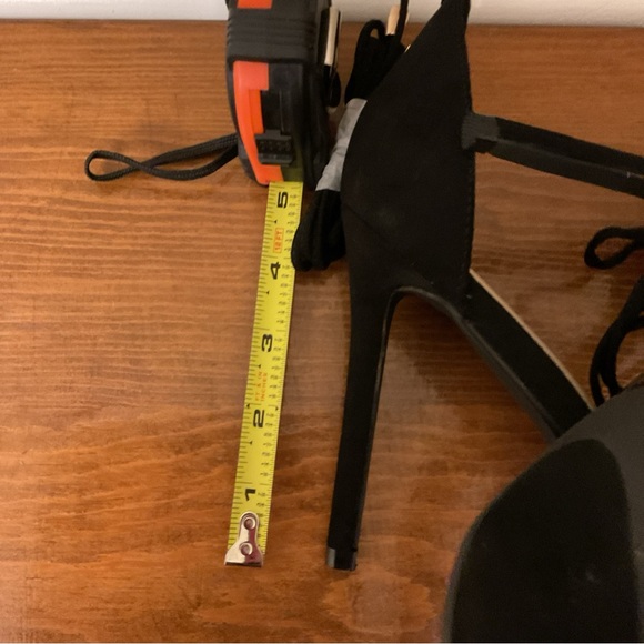 Lulus Womens Ledah Black Open Toe Lace Up Stiletto Gladiator Heels Size 8 - Picture 8 of 11